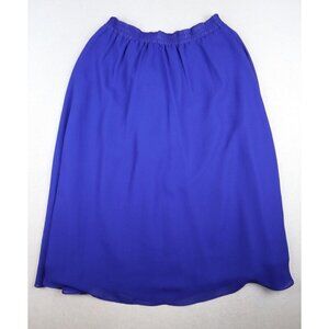 MAURADA - VINTAGE WOMEN'S BLUE A-LINE MIDI SKIRT - SIZE 10P